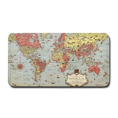 Vintage Old Antique World Map Medium Bar Mat by Bedest