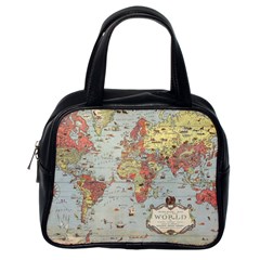 Vintage Old Antique World Map Classic Handbag (One Side)