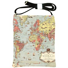 Vintage Old Antique World Map Shoulder Sling Bag