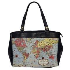 Vintage Old Antique World Map Oversize Office Handbag by Bedest