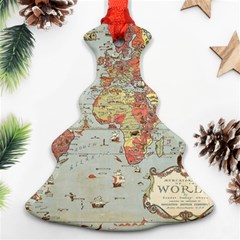 Vintage Old Antique World Map Ornament (christmas Tree)  by Bedest