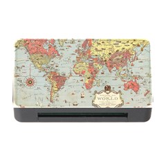 Vintage Old Antique World Map Memory Card Reader with CF