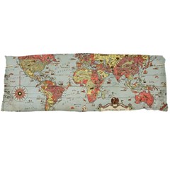 Vintage Old Antique World Map Body Pillow Case Dakimakura (Two Sides)