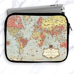 Vintage Old Antique World Map Apple Ipad 2/3/4 Zipper Cases by Bedest