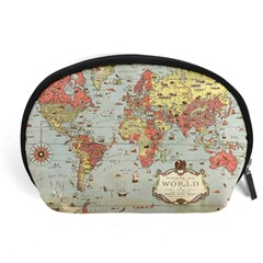 Vintage Old Antique World Map Accessory Pouch (Large)