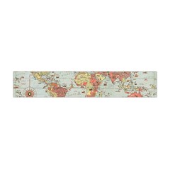 Vintage Old Antique World Map Premium Plush Fleece Scarf (Mini)