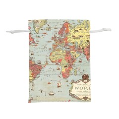 Vintage Old Antique World Map Lightweight Drawstring Pouch (S)