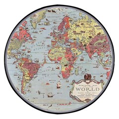 Vintage Old Antique World Map Wireless Fast Charger(black) by Bedest