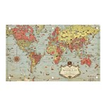 Vintage Old Antique World Map Banner and Sign 5  x 3  Front