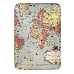 Vintage Old Antique World Map Rectangular Glass Fridge Magnet (4 Pack) by Bedest