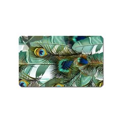 Peacock Feathers Magnet (name Card) by Bedest