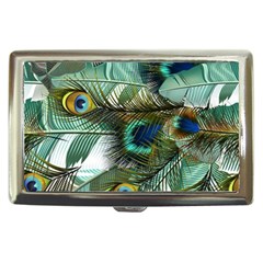 Peacock Feathers Cigarette Money Case by Bedest