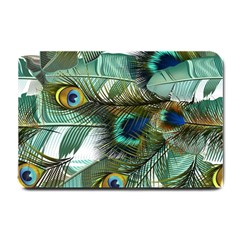 Peacock Feathers Small Doormat by Bedest