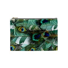 Peacock Feathers Cosmetic Bag (medium) by Bedest