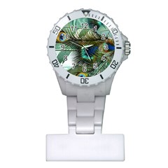 Peacock Feathers Plastic Nurses Watch