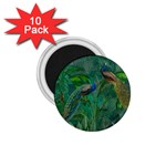 Peacock Paradise Jungle 1.75  Magnets (10 pack)  Front