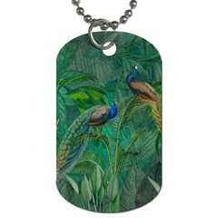 Peacock Paradise Jungle Dog Tag (one Side) by Bedest