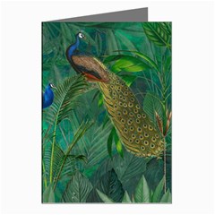 Peacock Paradise Jungle Greeting Cards (pkg Of 8) by Bedest