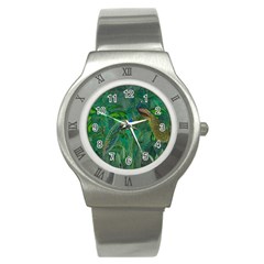 Peacock Paradise Jungle Stainless Steel Watch by Bedest