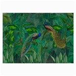 Peacock Paradise Jungle Large Glasses Cloth (2 Sides) Front