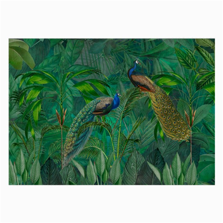 Peacock Paradise Jungle Large Glasses Cloth (2 Sides)