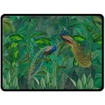 Peacock Paradise Jungle Fleece Blanket (Large) 80 x60  Blanket Front