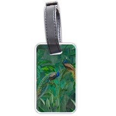 Peacock Paradise Jungle Luggage Tag (one Side) by Bedest