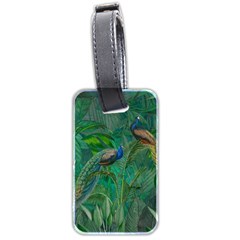 Peacock Paradise Jungle Luggage Tag (two Sides) by Bedest