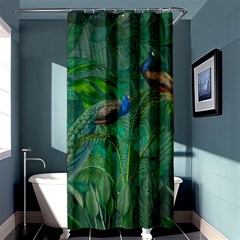 Peacock Paradise Jungle Shower Curtain 36  X 72  (stall)  by Bedest