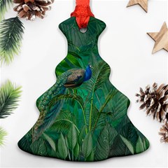 Peacock Paradise Jungle Christmas Tree Ornament (two Sides) by Bedest