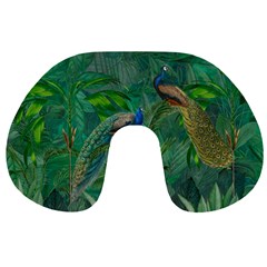 Peacock Paradise Jungle Travel Neck Pillow by Bedest