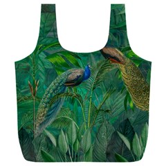 Peacock Paradise Jungle Full Print Recycle Bag (xxl) by Bedest