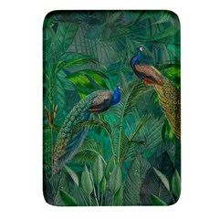 Peacock Paradise Jungle Rectangular Glass Fridge Magnet (4 Pack) by Bedest