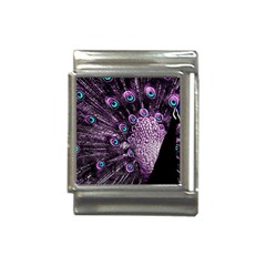 Purple Peacock Italian Charm (13mm)