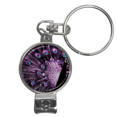 Purple Peacock Nail Clippers Key Chain by Bedest