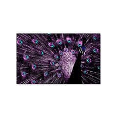 Purple Peacock Sticker (rectangular)