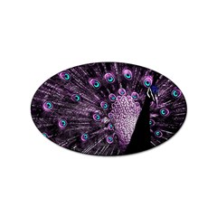 Purple Peacock Sticker Oval (10 Pack) by Bedest