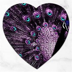 Purple Peacock Jigsaw Puzzle (heart)