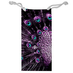 Purple Peacock Jewelry Bag