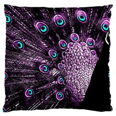 Purple Peacock Large Cushion Case (one Side) by Bedest