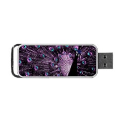 Purple Peacock Portable Usb Flash (one Side) by Bedest