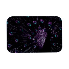 Purple Peacock Open Lid Metal Box (silver)   by Bedest