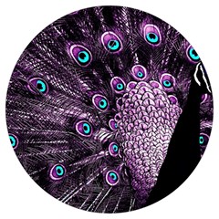 Purple Peacock Round Trivet by Bedest