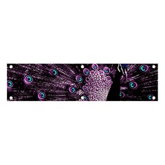 Purple Peacock Banner And Sign 4  X 1  by Bedest