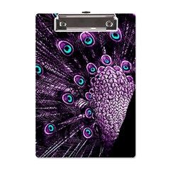 Purple Peacock A5 Acrylic Clipboard by Bedest