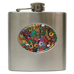 Cute Cartoon Doodle Hip Flask (6 Oz) by Bedest