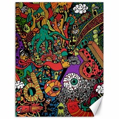 Cute Cartoon Doodle Canvas 12  X 16  by Bedest