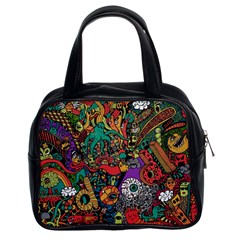 Cute Cartoon Doodle Classic Handbag (two Sides) by Bedest