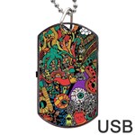 Cute Cartoon Doodle Dog Tag USB Flash (One Side) Front