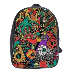 Cute Cartoon Doodle School Bag (xl)